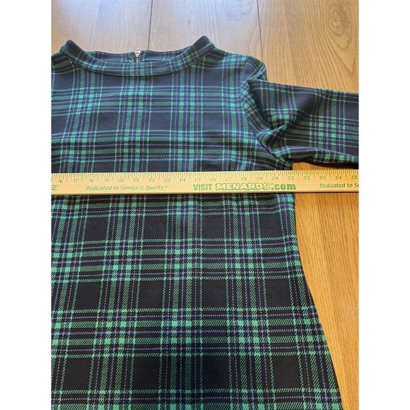 TALBOTS Checkered Mock Neck‎ Long Sleeve Back Zipper Women Sweater Size Medium - Picture 5 of 11